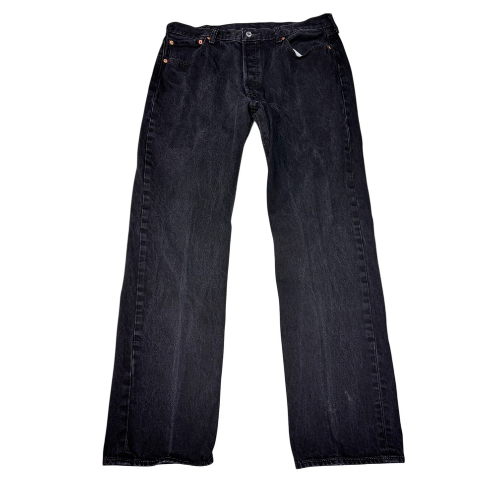 Levi Strauss &‎ Co 501 Black Wash Denim Jeans Mens W36 L32 Button Fly